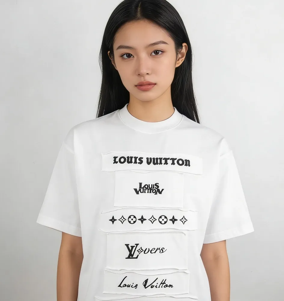 Louis Vuitton/Louis Vuitton 26ss multi-label patch short sleeves